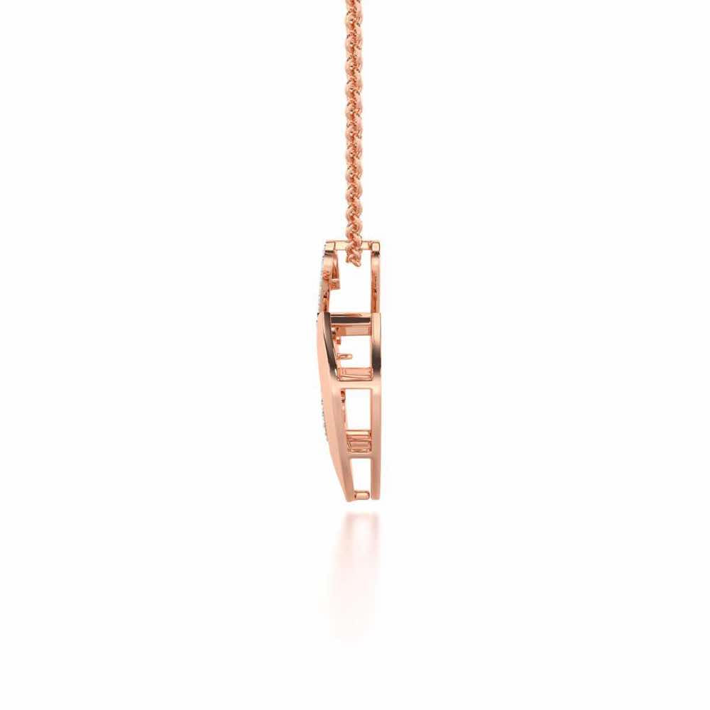 Serene Rhythms Silver Pendant - Rose Gold - Image 4
