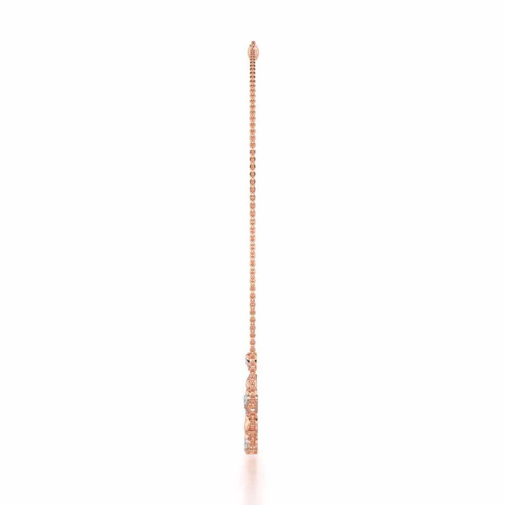Simple Elegance Silver Necklace - Rose Gold - Image 4