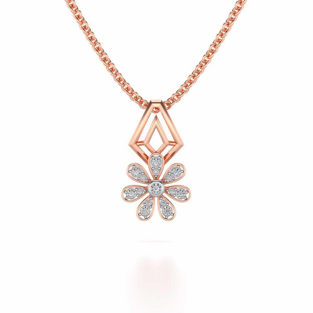 Simple Flower Silver Pendant