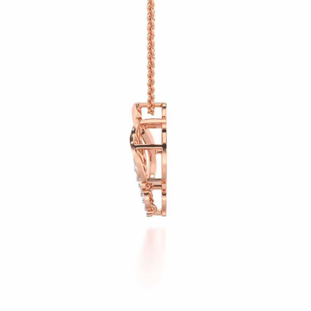 Stellar Vine Silver Pendant - Rose Gold - Image 4