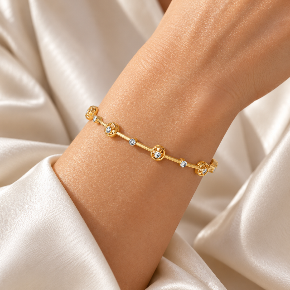 Swirl Jump Silver Bangles