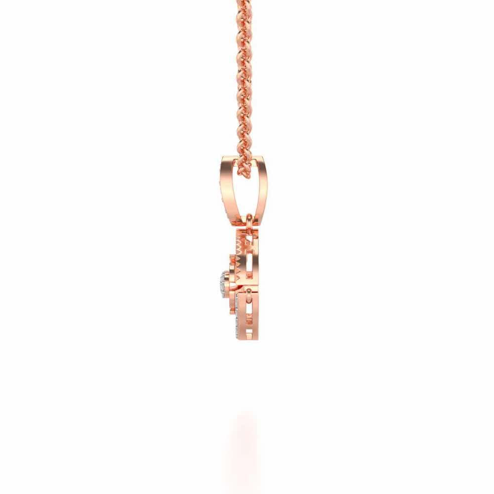Swivel Silver Pendant - Rose Gold - Image 4