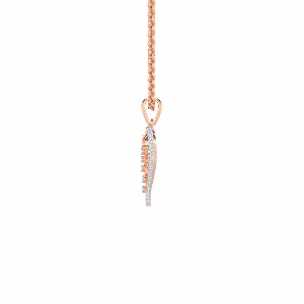 Taral Soundarya Silver Pendant - Rose Gold - Image 4