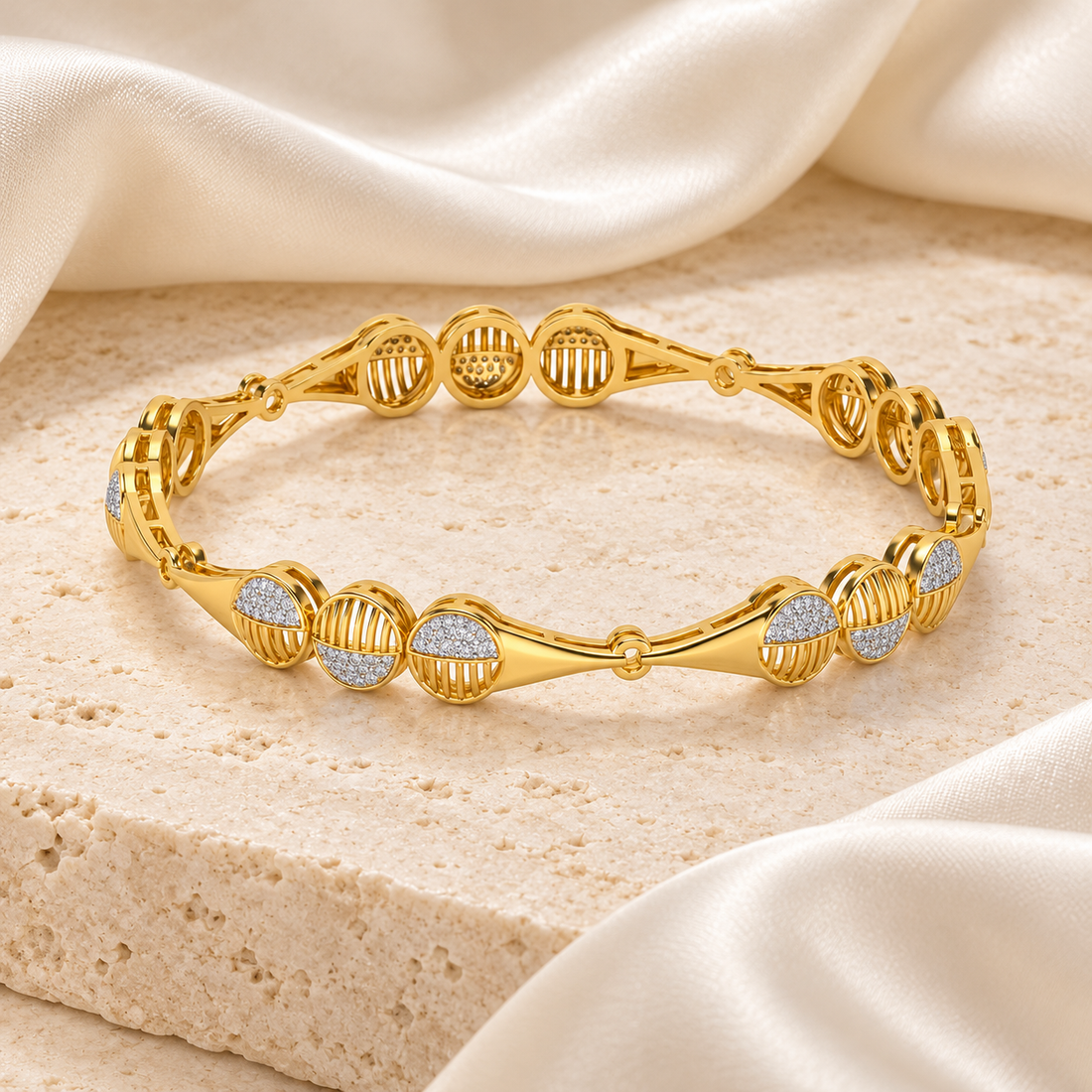 The Vibes Silver Bangles