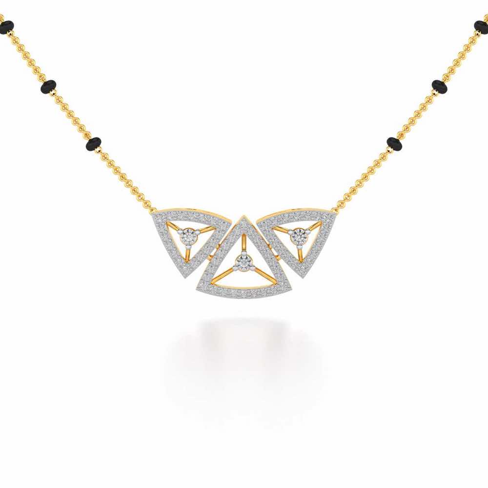 Three Trigons Silver Mangalsutra
