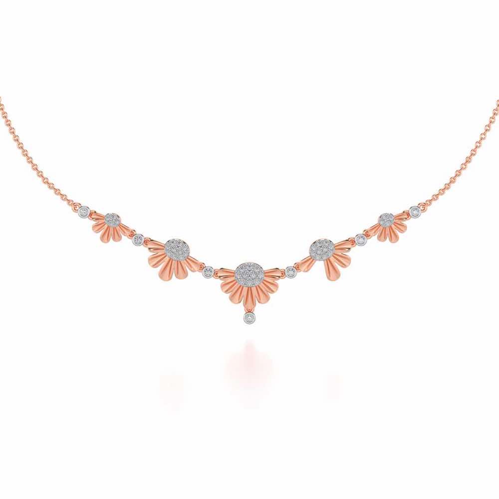 Tiny Sunflower Silver Necklace