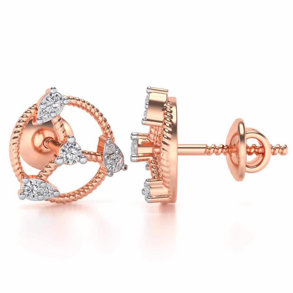 Tournoyer Silver Studs - Rose Gold - Image 4