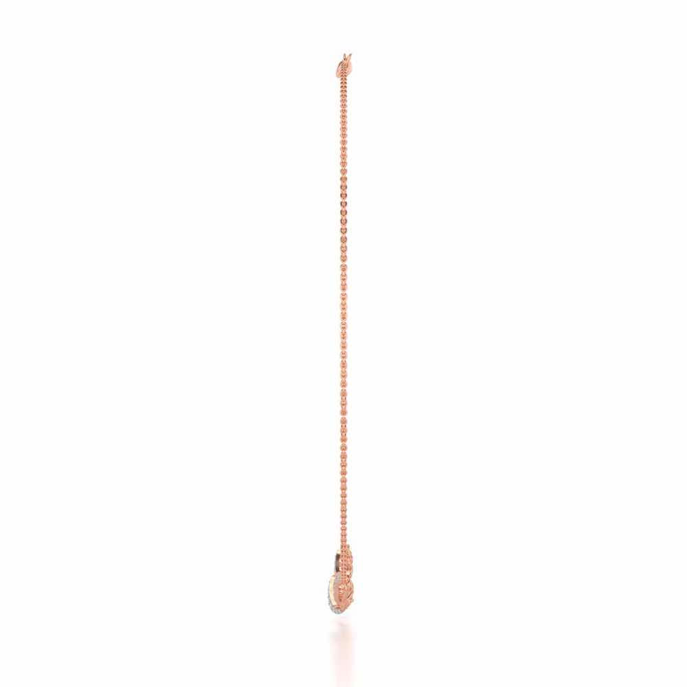 Twist Mesh Silver Necklace - Rose Gold - Image 4