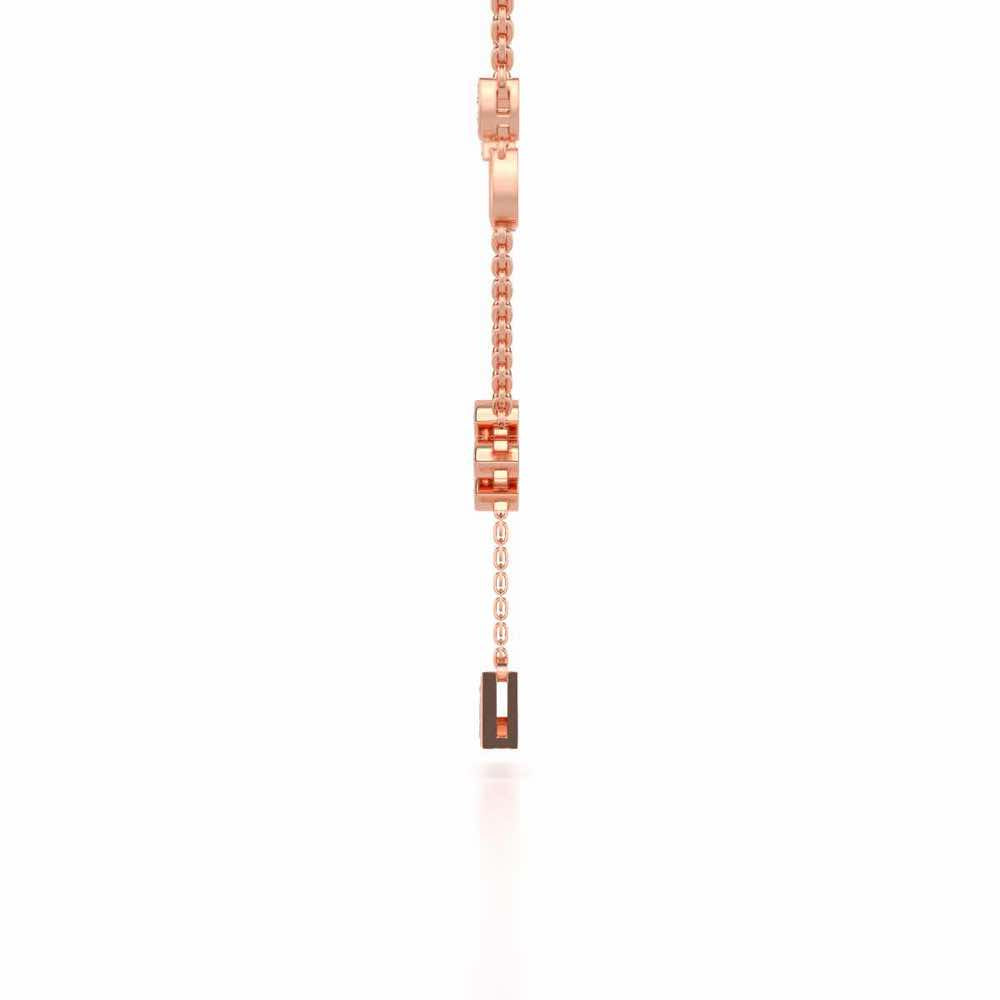 Vertical Eye Silver Pendant - Rose Gold - Image 4