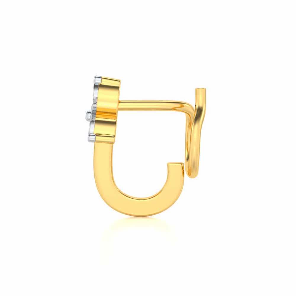 Vesper Silver Nosepin - Yellow Gold - Image 4