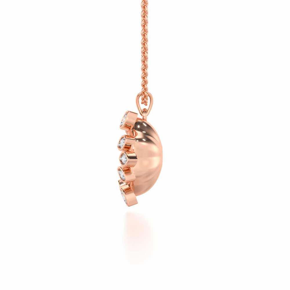 Vibrant Twigs Silver Pendant - Rose Gold - Image 4