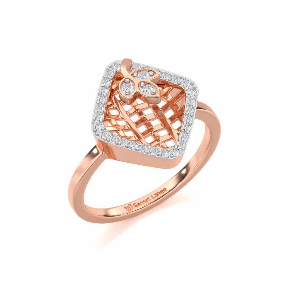 Vine Down Silver Ring