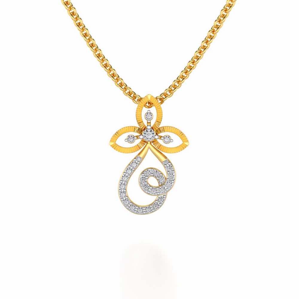 Vine Folret Silver Pendant