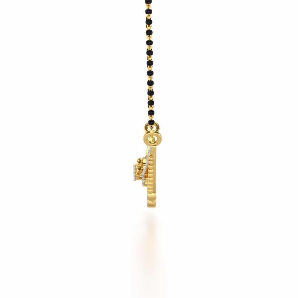 Vrindha Silver Mangalsutra - Yellow Gold - Image 4