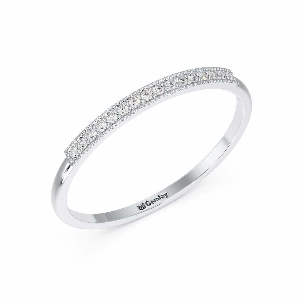 Royal Gleam Stackable Silver Ring