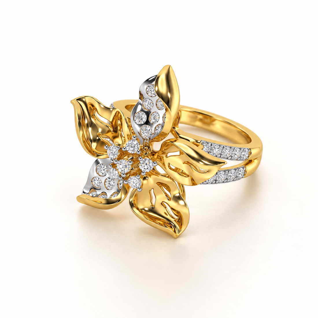 Bloom Spark Silver Ring