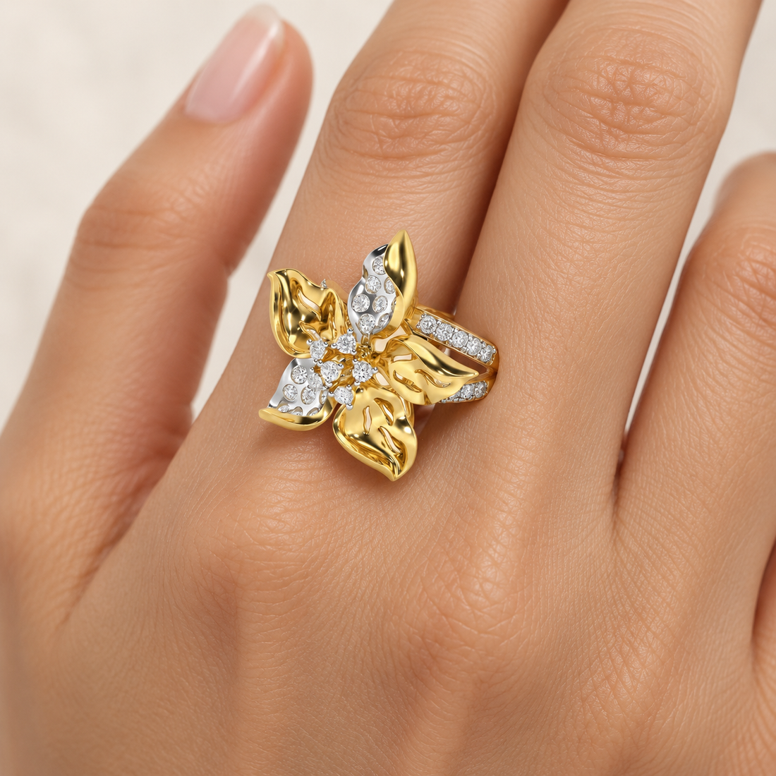 Bloom Spark Silver Ring