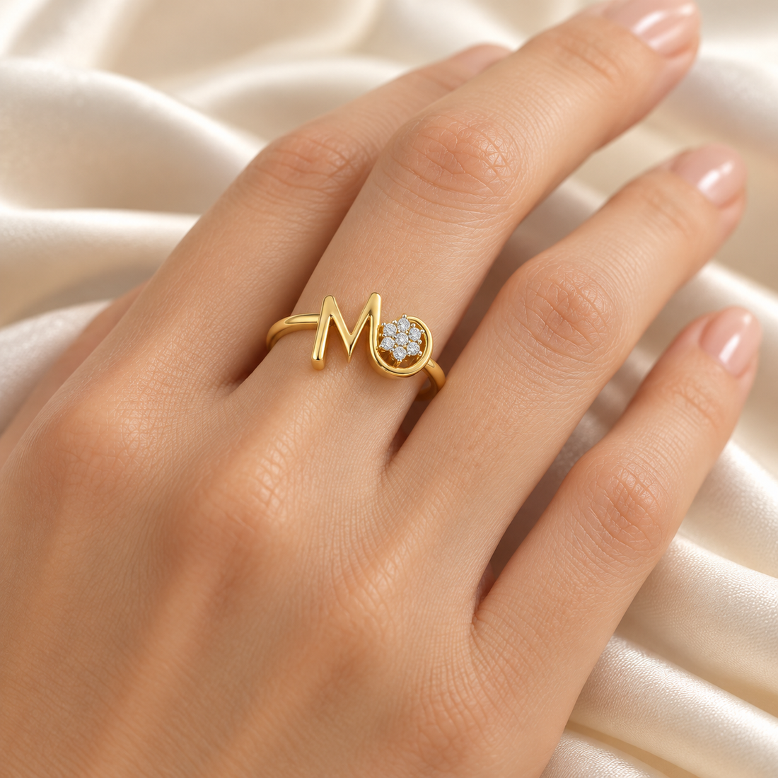 Blossom M Silver Ring