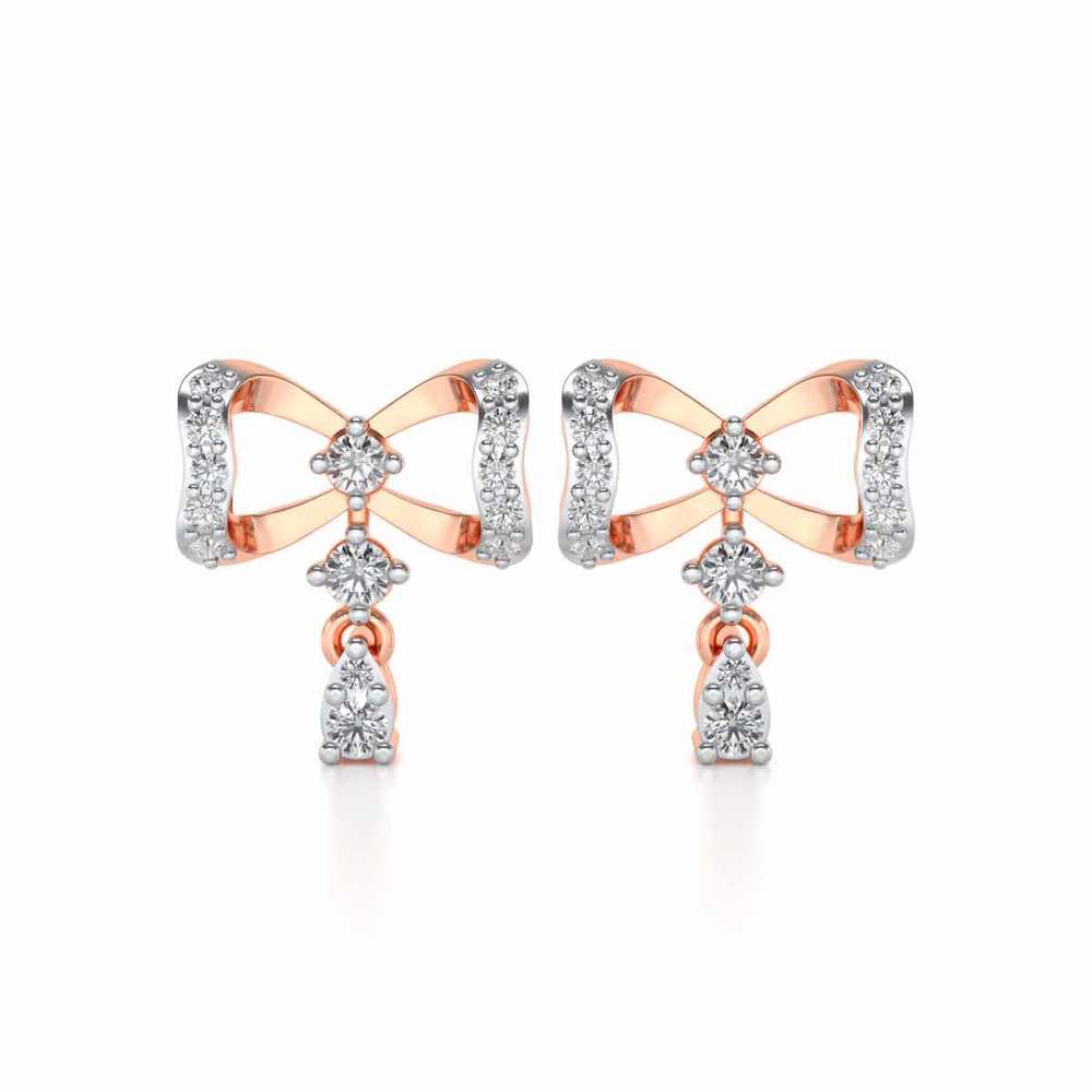 bow lane Silver Earrings