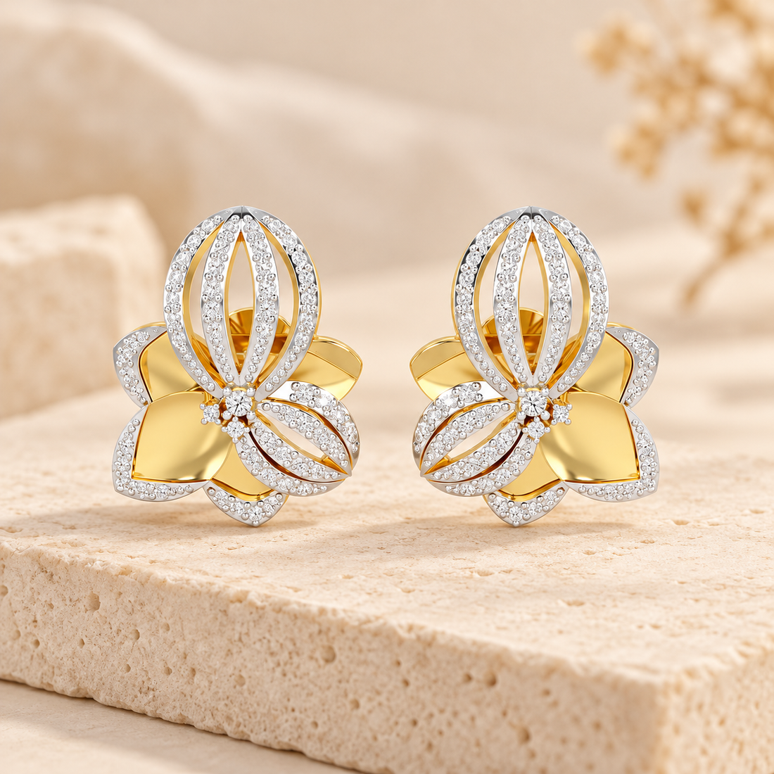 Bubble Bloom Silver Earrings