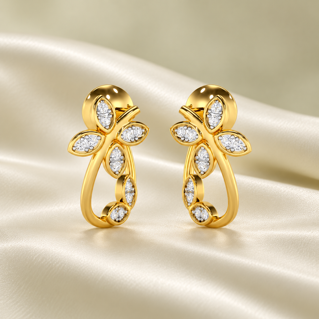 Celestial Captivation Silver Stud Earrings