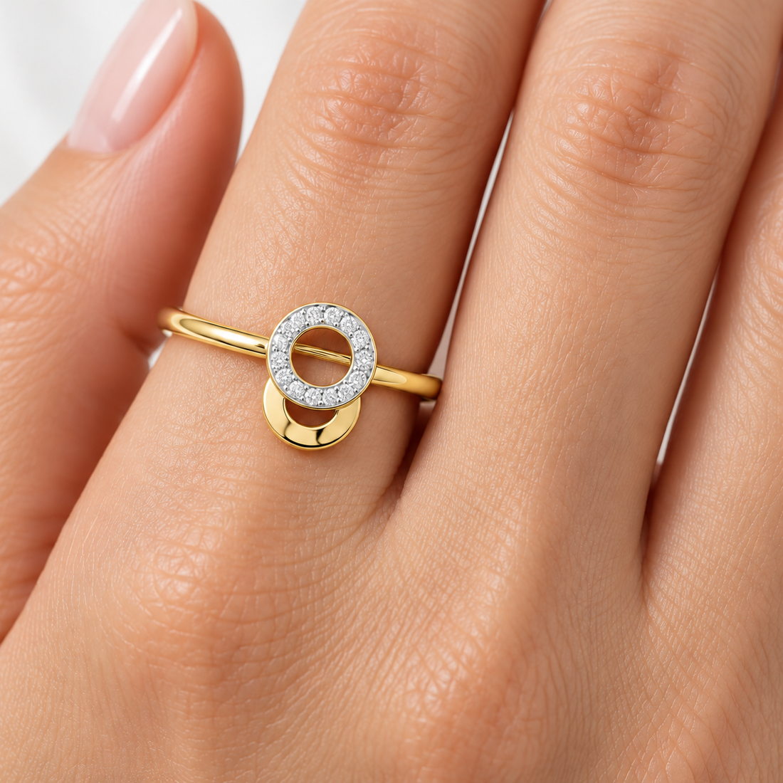 Celestial Circle Silver Ring