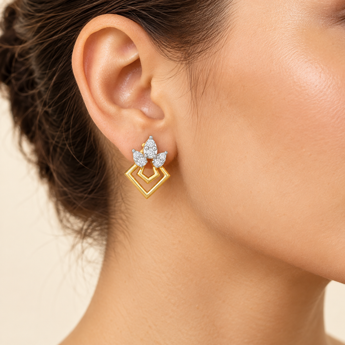 Crescent Shine Silver Earrings
