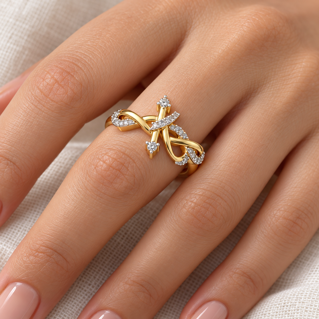 Dazzling K Silver Ring