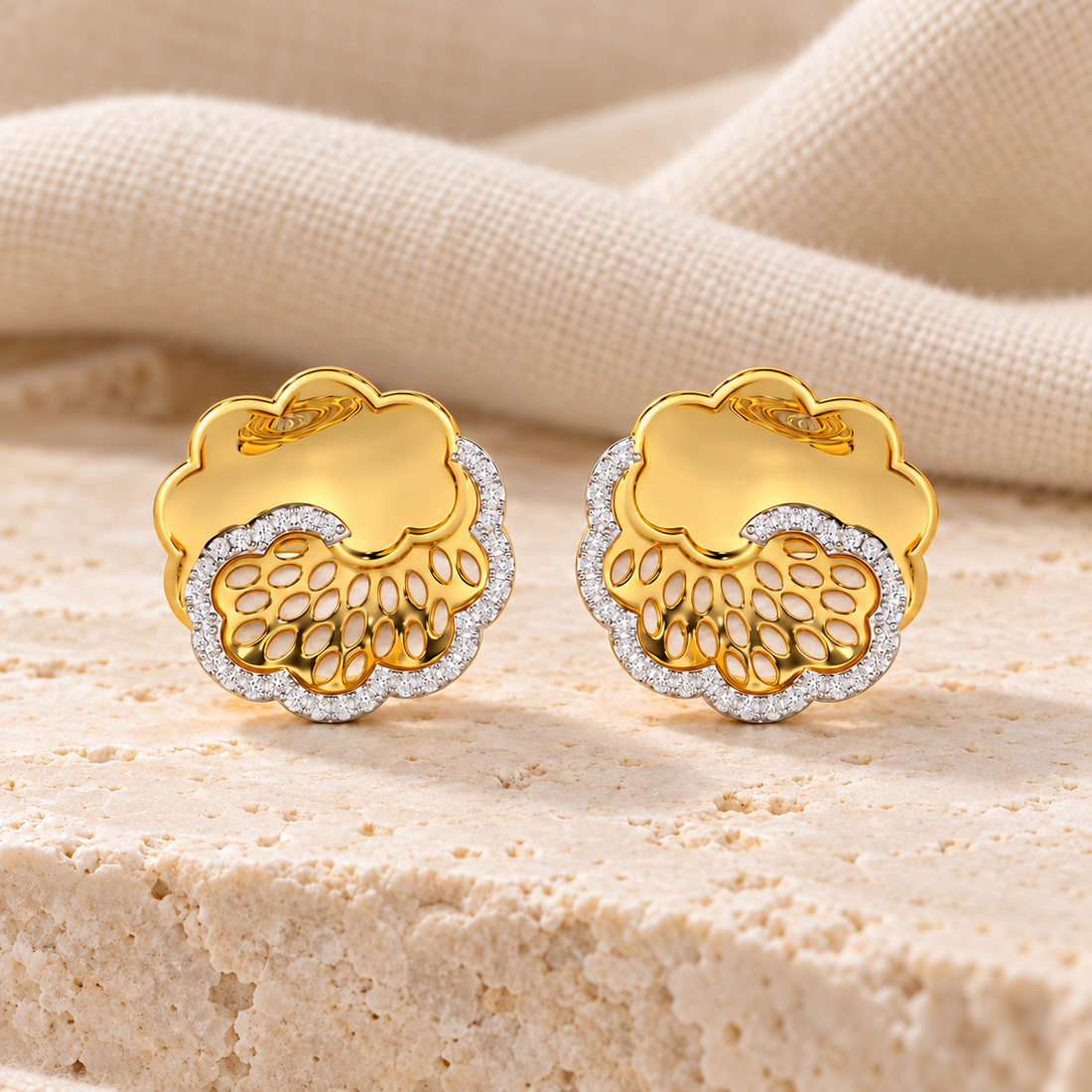 Effulgent Grace Silver Earrings