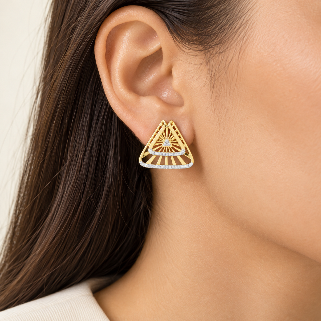 Forest Rays Silver Earrings