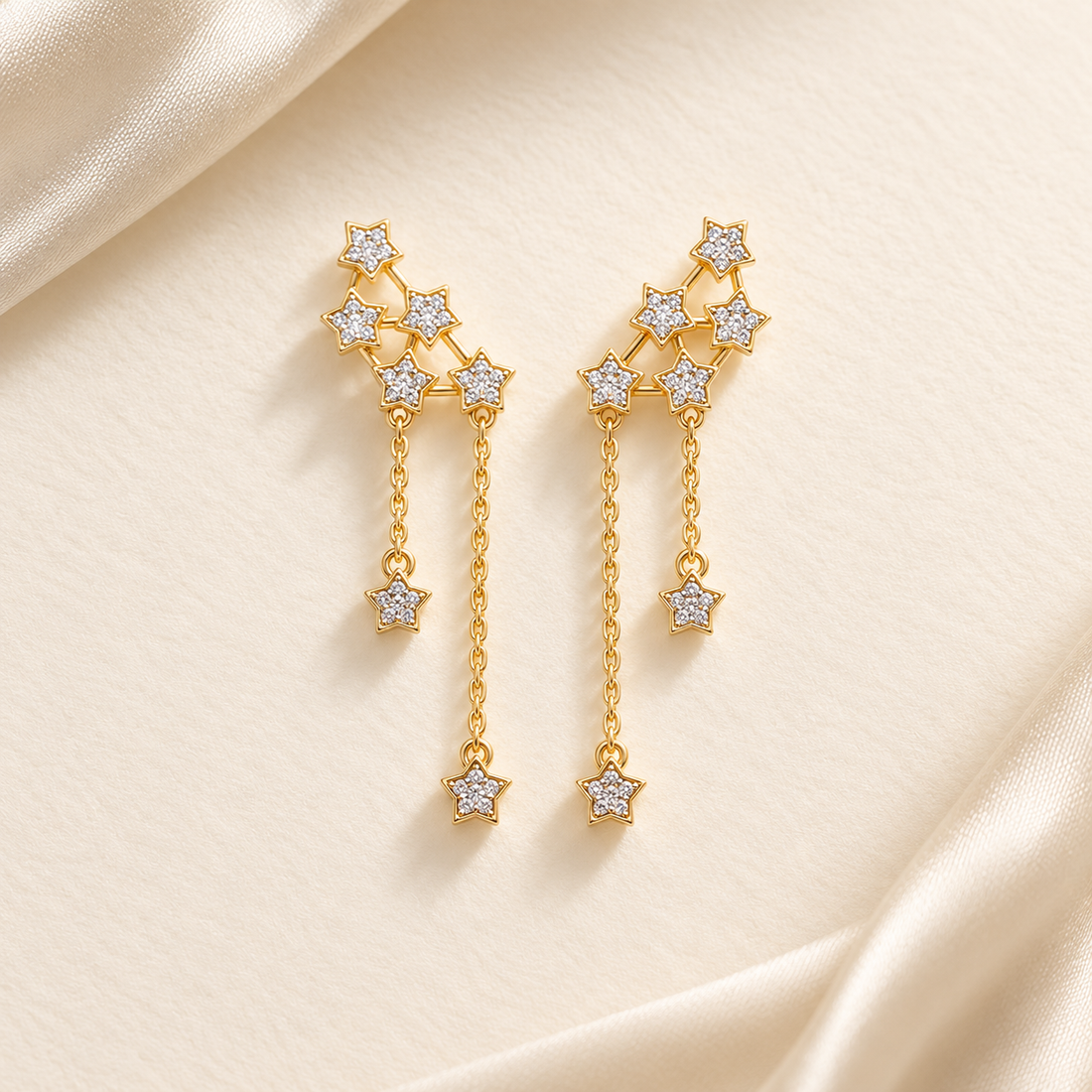 Starry Silver Danglers