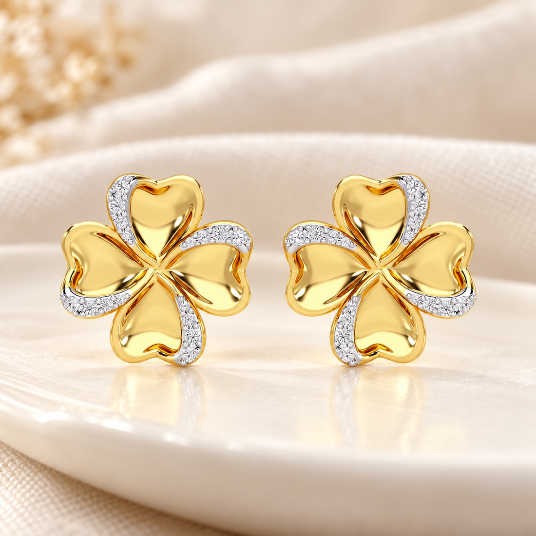 Graceful Flora Silver Earrings