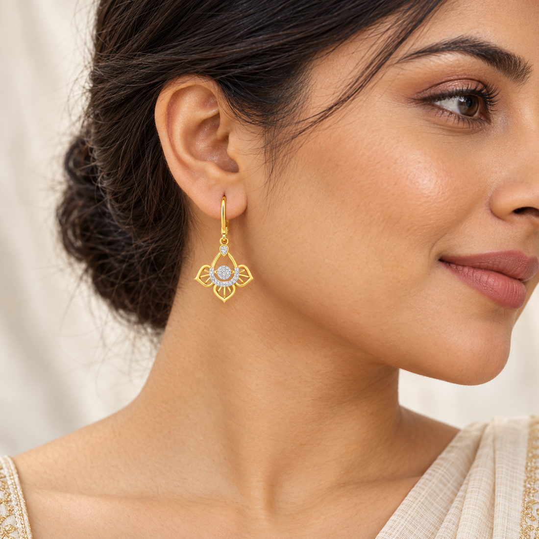 Graceful Floral Drops Earrings