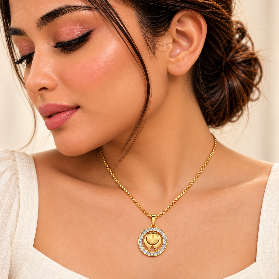 Ik Onkar Silver Pendant