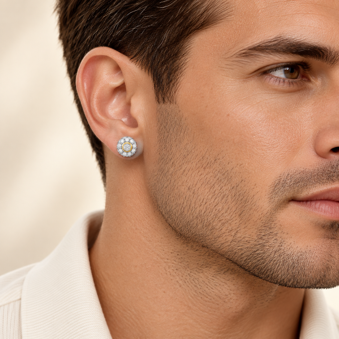 Knghtly Silver Men Stud