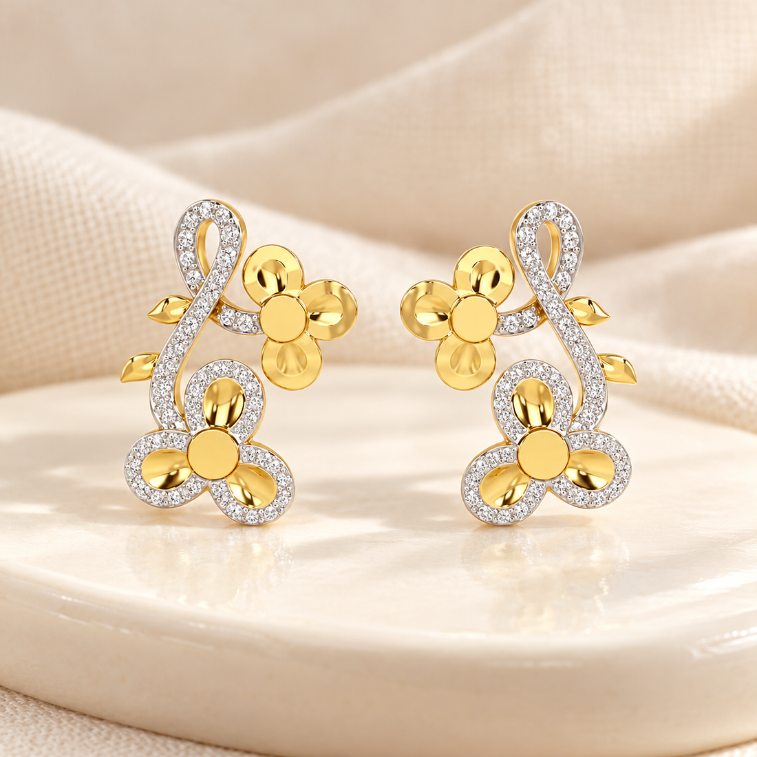Luminescent Harmony Silver Earrings