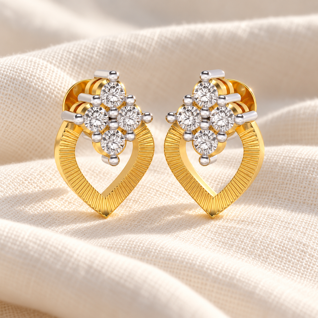 Luster Drop Silver Studs
