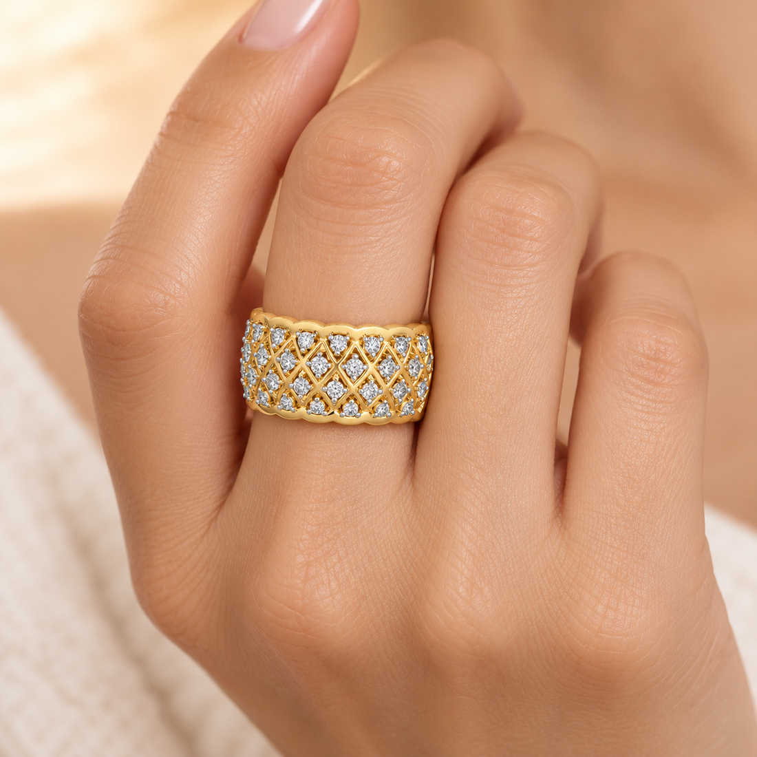 Magic Mesh Silver Band Ring
