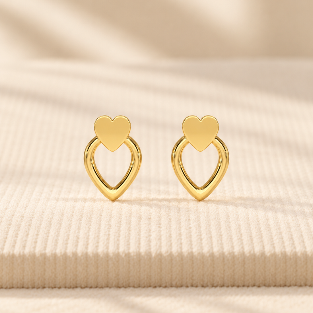 Mini Hearts Silver Earrings