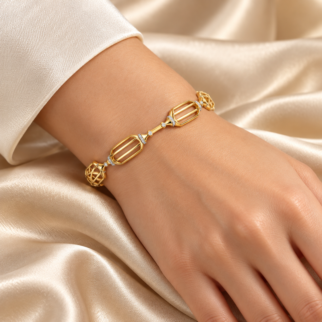 Samparna Silver Bangles