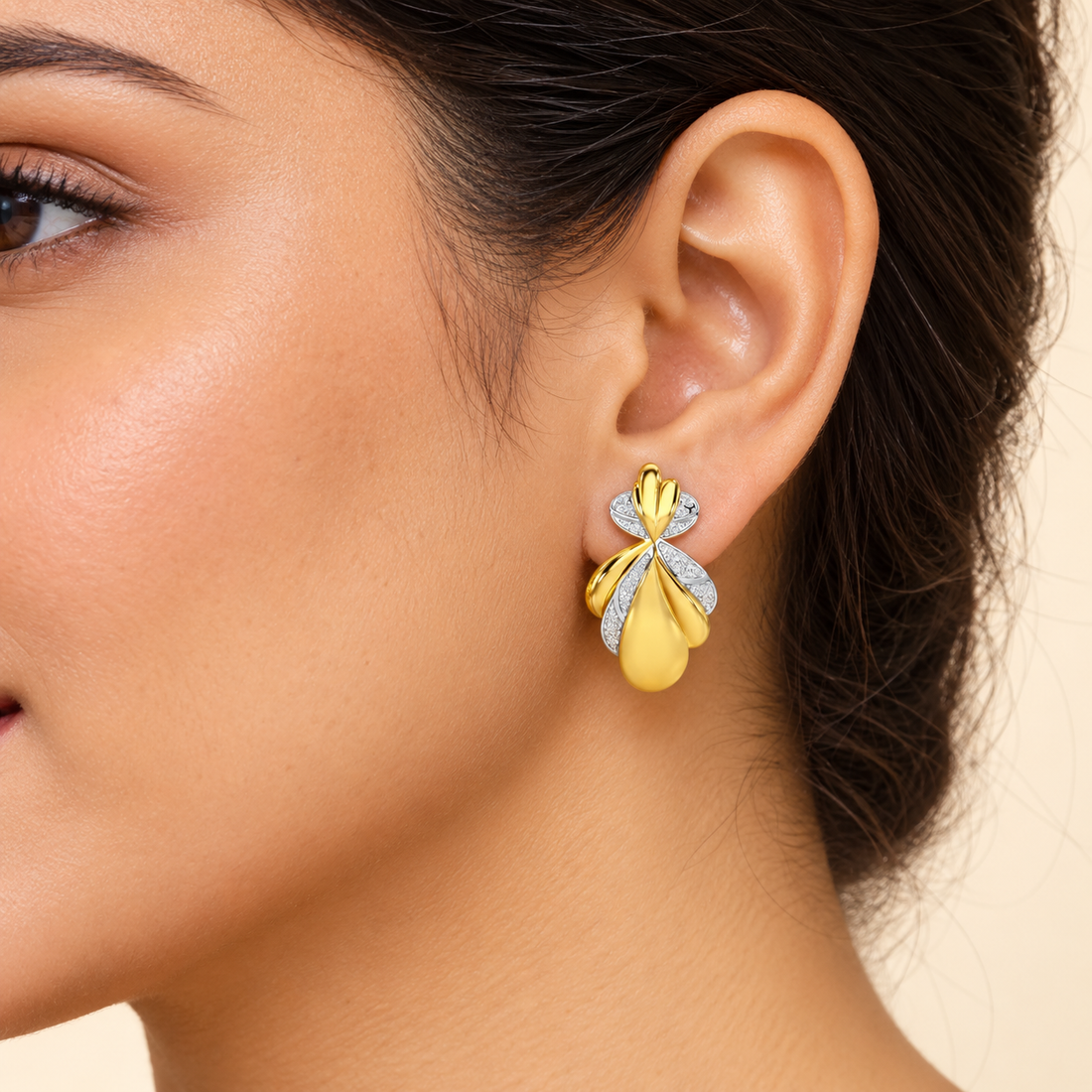 Sparkling Cascade Silver Earrings
