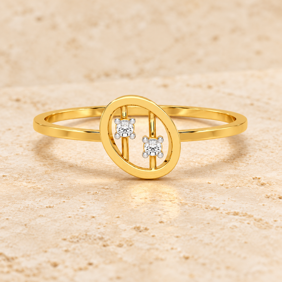 Twin Shine Silver Ring