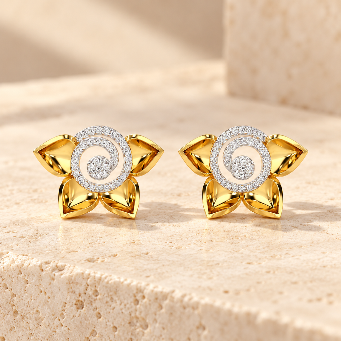 Twirl Bloom Silver Earrings