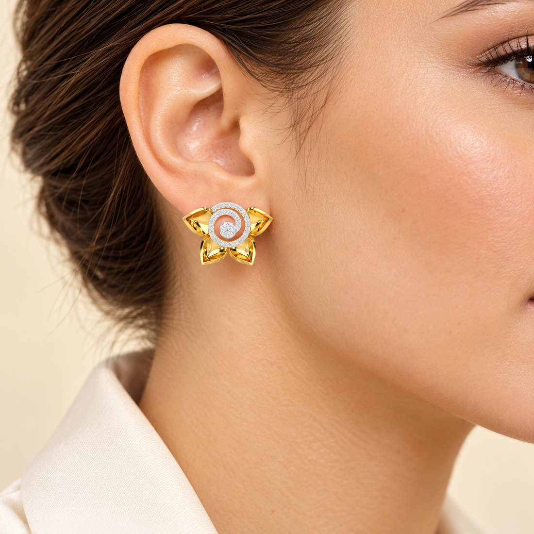 Twirl Bloom Silver Earrings