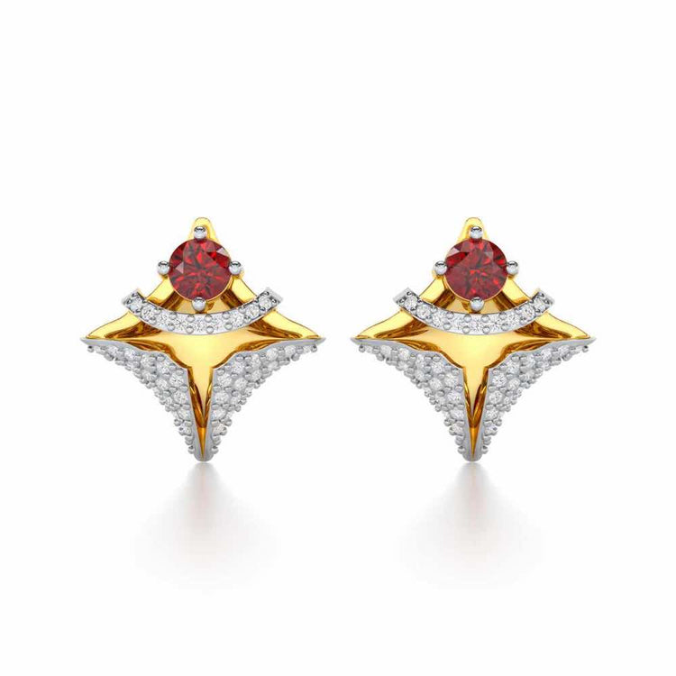 Gemlay festive-edit – original catalog photograph of Precious Paradise Garnet Silver Earrings