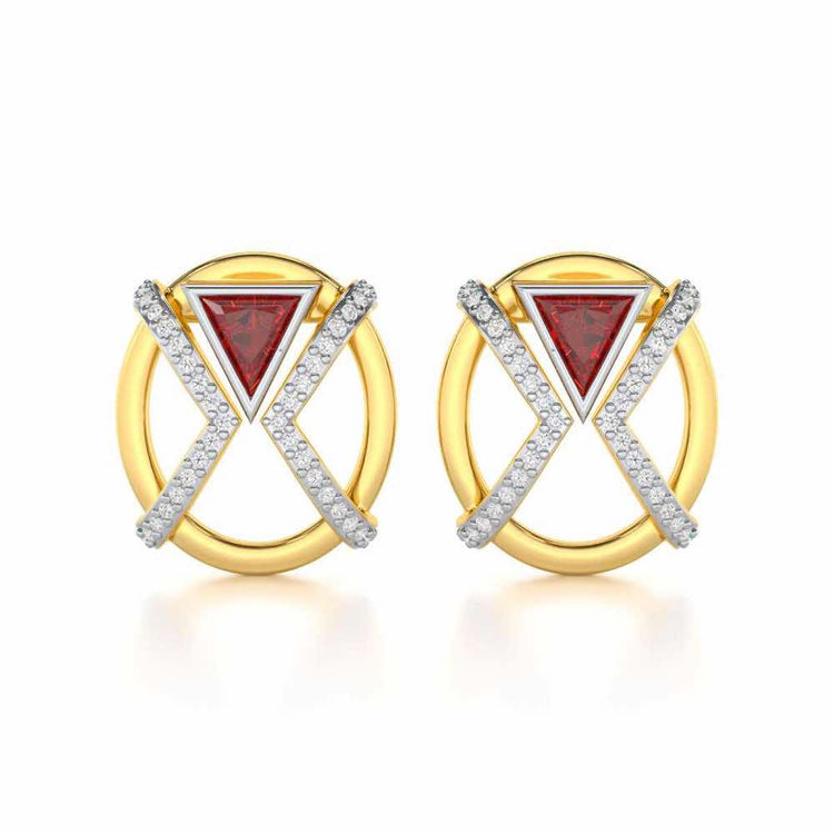Gemlay wedding-edit – original catalog photograph of Sparkling Serenade Garnet Silver Earrings