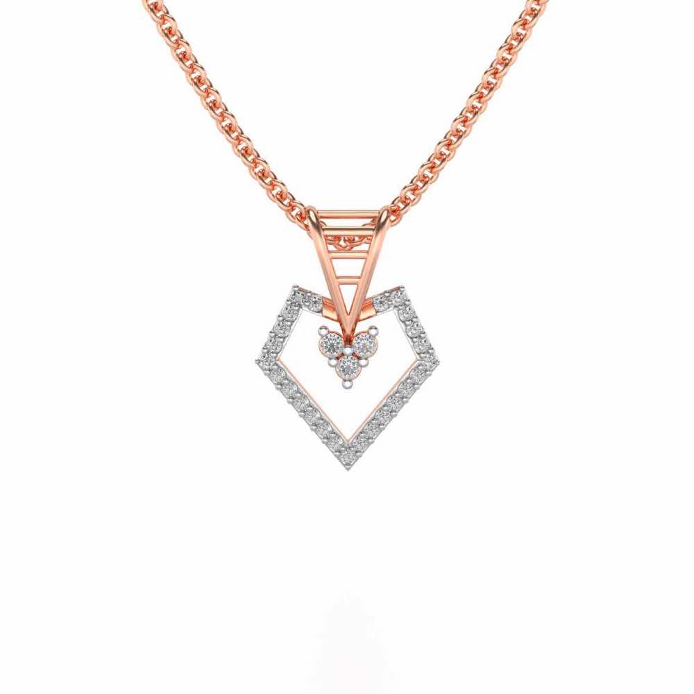 A Cute Sheen Silver Pendant - Rose Gold - Image 1