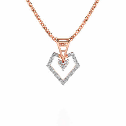 A Cute Sheen Silver Pendant - Rose Gold - Image 1