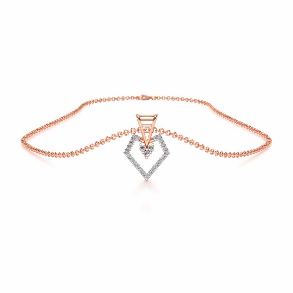 A Cute Sheen Silver Pendant - Rose Gold - Image 3