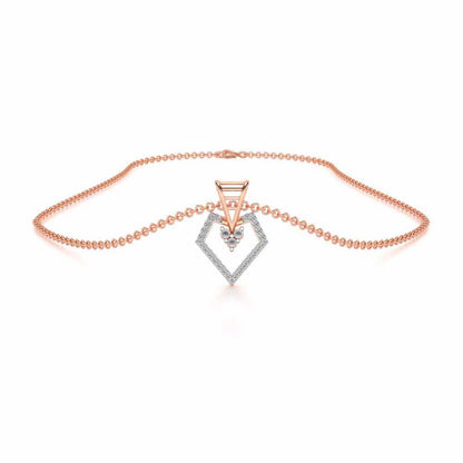 A Cute Sheen Silver Pendant - Rose Gold - Image 3